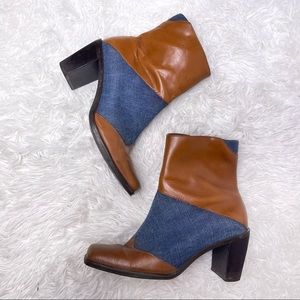 Worthington Brown and Blue Heeled Boots
